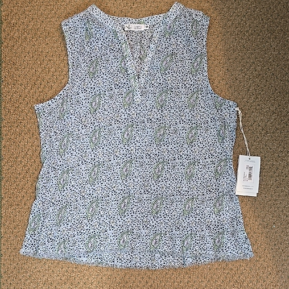 Carve Designs Green and Blue Tank Top